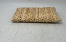 Load image into Gallery viewer, Unbranded Womens Beige Woven Straw Braided Flap Mini Travel Clutch Purse