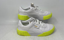 Load image into Gallery viewer, Puma Womens Cali White Green Leather Lace-Up Low Top Sneaker Shoes Size 8