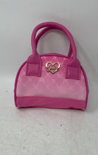 Load image into Gallery viewer, Juicy Couture Womens Pink Monogram Faux Leather Glitter Small Satchel Purse
