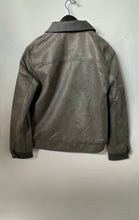 Load image into Gallery viewer, F Collection Mens Gray Suede Long Sleeve Spread Collar Full-Zip Jacket Size N/S