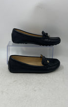 Load image into Gallery viewer, Michael Kors Womens Black Leather Lock Charm & Bow Slip-On Loafer Shoes Size 6M