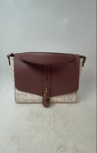 Load image into Gallery viewer, Aldo Womens Pink Purple And White Monogram Top Handle Flap Satchel Purse