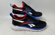 Load image into Gallery viewer, Reebok Kids Lite Spinner Black Blue Red Low Top Slip-On Sneaker Shoes Size 3K