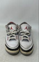 Load image into Gallery viewer, Nike Boys Air Jordan 3 DM0967-160 White Red Gray Lace-Up Sneakers Shoes Sz 3.5Y