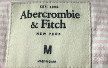 Load image into Gallery viewer, Abercrombie & Fitch Mens Pink White Striped Print Button-Up Shirt Size M