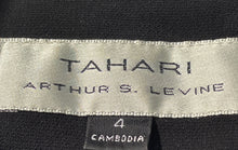Load image into Gallery viewer, Tahari Womens Black Long Sleeve Collared Pockets Three Button Blazer 4