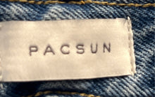 Load image into Gallery viewer, Pacsun Womens Blue Denim High-Rise Pockets Festival Cut-Off Shorts Size 24