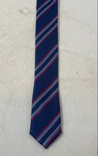 Load image into Gallery viewer, Mens Multicolor Striped Print Keeper Loop Adjustable Formal Designer Tie