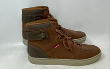 Load image into Gallery viewer, Levi's Mens Jeffrey Brown Leather Lace-Up High Top Sneakers Shoes Size 13