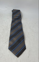 Load image into Gallery viewer, Umberto Frasi Mens Brown Blue Handmade Designer Tie & Cufflinks Set With Box