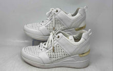Load image into Gallery viewer, Michael Kors Womens White Leather Lace-Up Mid Top Sneaker Shoes Size 10M