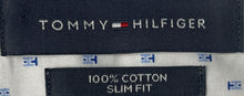 Load image into Gallery viewer, Tommy Hilfiger Mens White Printed Cotton Long Sleeve Slim Fit Dress Shirt Size M