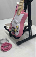 Load image into Gallery viewer, FAO Schwarz Pink Sparkle Stickers 6 String Beginner Electric Guitar Not Tested