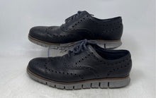 Load image into Gallery viewer, Cole Haan Mens Zerogrand Dark Blue Leather Wingtip Oxford Shoes Size 9.5M