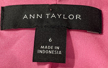 Load image into Gallery viewer, Ann Taylor Womens Pink Peak Lapel Long Sleeve One-Button Blazer Jacket Size 6