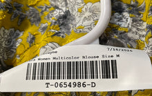 Load image into Gallery viewer, Zara Womens Multicolor Floral Print Long Sleeve Button Front Blouse Top Size M