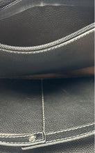Load image into Gallery viewer, London Fog Womens Black Bottom Studs Inner Pockets Double Handle Shoulder Bag