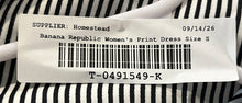 Load image into Gallery viewer, Banana Republic Womens Black White Striped Ruffle Drop Waist Mini Dress Size PS