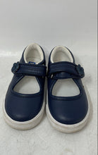 Load image into Gallery viewer, Keds Kids Ella White Blue Leather Hook & Loop Mary Jane Sneaker Shoes Size 5.5M