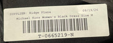 Load image into Gallery viewer, Michael Kors Womens Black Faux Leather Detail Long Sleeve Shift Dress Size M
