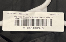 Load image into Gallery viewer, Express Womens Black Sleeveless Collared Button Front Ruffle A-Line Dress Size 8