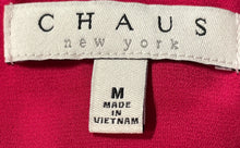 Load image into Gallery viewer, Chaus New York Womens Pink Fuchsia Long Sleeve V-Neck Blouse Top Size M