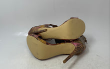 Load image into Gallery viewer, Steve Madden Womens Mira Multicolor Snakeskin Print Ankle Strap Heels Size 8.5