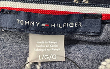 Load image into Gallery viewer, Tommy Hilfiger Womens Blue Rope Knot Print Short Sleeve Blouse Top Size L