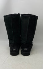 Load image into Gallery viewer, UGG Womens Classic 5815 Black Leather Round Toe Pull-On Winter Boots Size 7