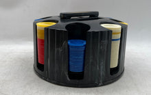 Load image into Gallery viewer, Pleasantime Revolving Holder Caddy With Chips Multicolor Collectible Poker Rack