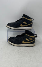 Load image into Gallery viewer, Nike Boys Air Jordan 1 DQ8424-071 Black Golden Sneakers Shoes Sz 13.5C No Laces