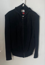 Load image into Gallery viewer, Marcelle Renee Womens Black Leather Long Sleeve Full-Zip Jacket Size XL