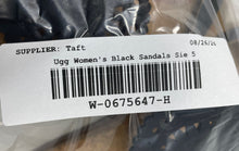 Load image into Gallery viewer, UGG Womens Ayden II 1020063 Black Leather Adjustable Strap Thong Sandals Size 5
