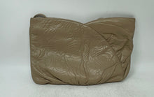 Load image into Gallery viewer, Morris Moskowitz Womens Beige Floral Engraved Leather Single Strap Crossbody Bag