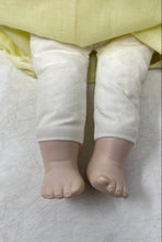 Load image into Gallery viewer, Baby In Yellow Dress Sleep Eyes Lace Bonnet Collectible Porcelain Doll