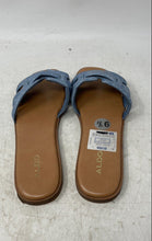 Load image into Gallery viewer, Aldo Womens Blue Slip-On Open Toe Slide Sandals Size 9.5