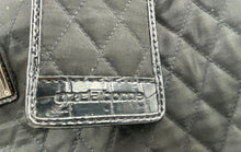 Load image into Gallery viewer, Liz Claiborne Womens Black Quilted Charm Inner Pockets Double Handle Tote Bag