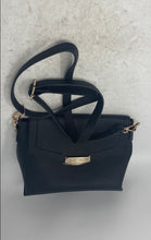 Load image into Gallery viewer, D. Kelly Womens Black Adjustable Strap Inner Pockets Shoulder Crossbody Bag