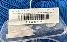Load image into Gallery viewer, Anthropologie Womens Blue Wide Strap V-Neck Back-Zip Midi Dress Size M With Tag