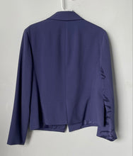 Load image into Gallery viewer, Nine West Womens Purple Long Sleeve Collared One-Button Blazer Size 14