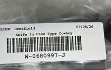Load image into Gallery viewer, Fixed Blade Serrated Sawtooth Spine Survival Knife In Cowboy Type Sheath Case