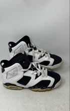 Load image into Gallery viewer, Nike Boys Air Jordan 6 Retro 384665-101 Black White Leather Sneakers Shoes Sz 6Y