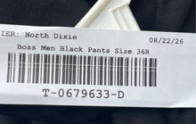 Load image into Gallery viewer, Hugo Boss Mens Black Flat Front Slash Pocket Regular Fit Trouser Pants Size 36R