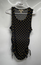 Load image into Gallery viewer, Michael Kors Womens Black Yellow Sleeveless Blouse Top Size Medium
