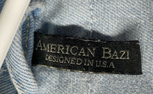 Load image into Gallery viewer, American Bazi Womens Blue Denim Distressed Long Sleeve Jean Jacket Size Small