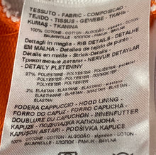 Load image into Gallery viewer, Armani Exchange Mens Orange White Long Sleeve Pockets Full Zip Hoodie Size M
