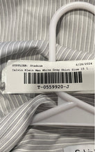 Load image into Gallery viewer, Calvin Klein Mens White Gray Shirt Size 15 1/2