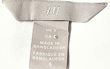 Load image into Gallery viewer, H&M Womens White Long Sleeve Stretch Collared Button-Up Shirt Size 6