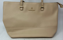 Load image into Gallery viewer, Nanette Lepore Womens Beige Pebble Leather Double Handle Zipper Shoulder Bag
