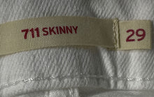 Load image into Gallery viewer, Levi's Womens 711 White Denim Light Wash Regular Fit Skinny Leg Jeans Size 29